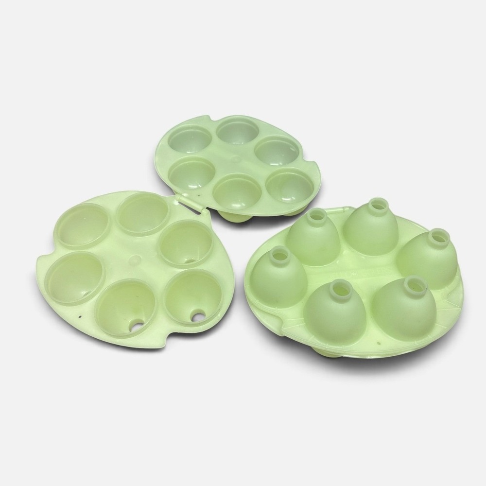 Jell-O Jigglers Egg Molds Set of 2 Vintage Easter Gelatin Plastic Green 6-Cavity
